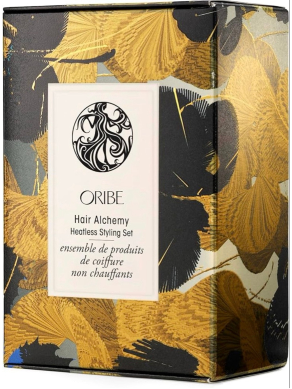 New in Box ORIBE Hair Alchemy Heatless Styling Set Gold Black